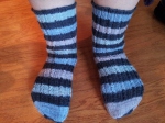 Toe-Up Socks with Self-Striping Yarn